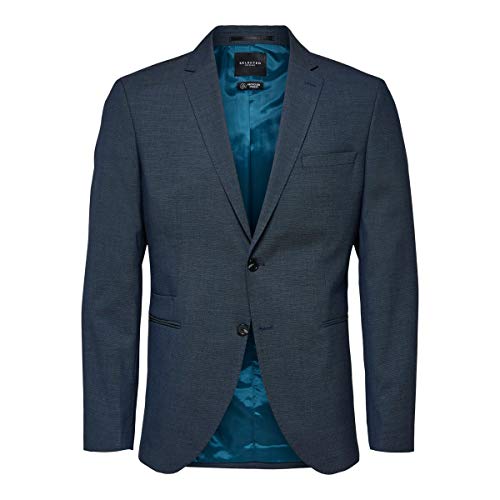 SELECTED HOMME Marynarka męska slim fit, Medium Blue Melange