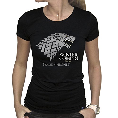 Game of Thrones Winter is Coming Stark Logo Damska koszulka, czarny, L