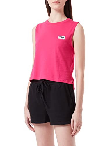 Fila Damska koszulka Taggia Cropped Boxy Top Cami, Różowy paw, 3XL