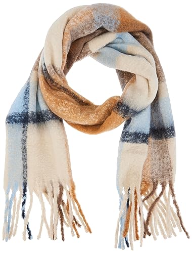 Bestseller A/S Szalik damski Pcbea Long Scarf Noos Bc, Migdał/AOP: CHECK, jeden rozmiar