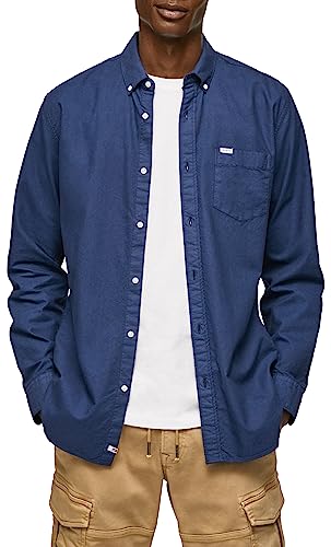 Pepe Jeans Koszulka męska Fabio, Niebieski (Dulwich), XXL