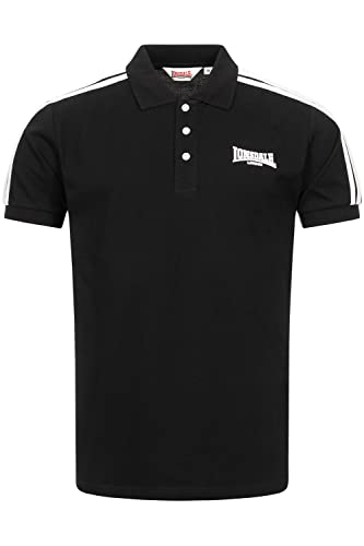 Lonsdale Męska koszulka polo, krój normalny, czarny/biały, M 117375
