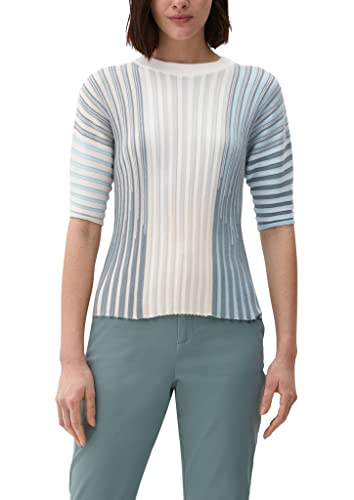 s.Oliver Bernd Freier GmbH & Co. KG Damski sweter z krótkim rękawem, niebieski, 34 (DE), niebieski, 34