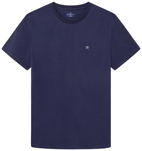 Hackett London Klasyczna koszulka męska Ss, Niebieski (granatowy), XL