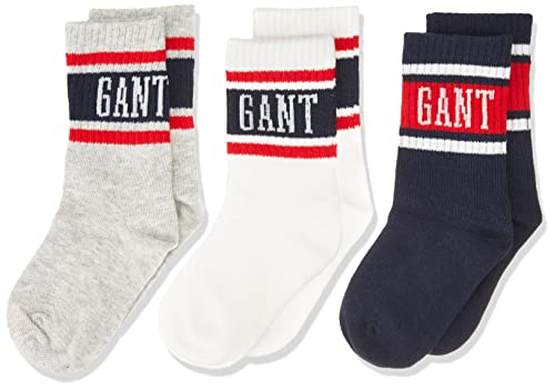 GANT Chłopięce D1 skarpety, 3-pak Evening Blue, 22-25
