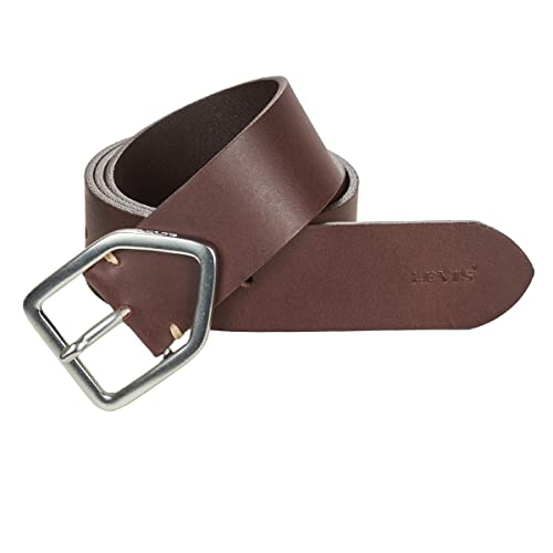 Levi's LEVIS FOOTWEAR AND AKCESSORIES Geometryczny pasek klamry, brązowy, 90 Unisex