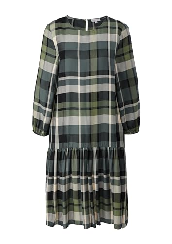 s.Oliver damska sukienka w kratkę, zielona, 32, zielony, 32