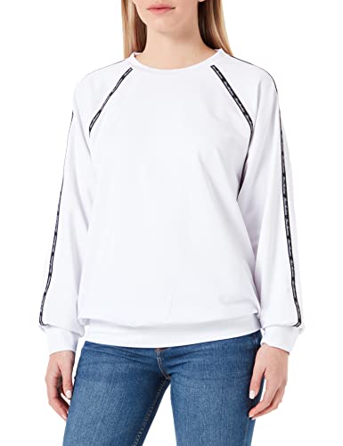 Love Moschino Comfort Fit Roundneck Bluza Damska koszulka survivalowa, Optyczna biel, 48