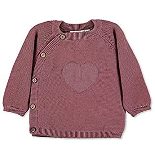 Sterntaler Dziewczęca kurtka z dzianiny GOTS serce kurtka dziecięca, Rosa, 74 cm