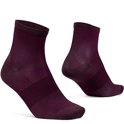 GripGrab Unisex_dorosły lekkie Airflow Mesh Sommer Radsport skarpety Atmungsaktiv 10 kolorów 2 długie skarpety do jazdy na rowerze, ciemnoczerwono-krótkie, 38-41