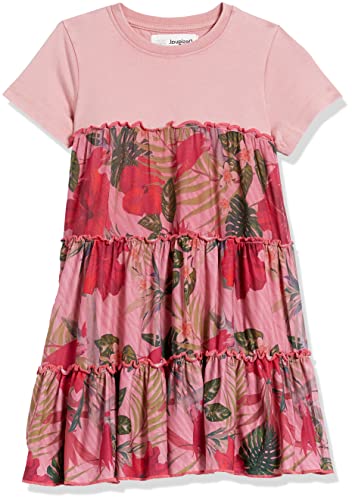 Desigual Sukienka dziewczęca Vest_Zafiro Casual, czerwony, 3-4 Lata