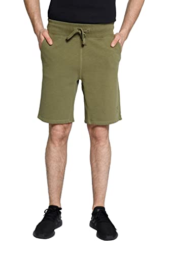 JP 1880 Odzież męska duże i wysokie duże rozmiary L-8XL Jay-PI dresowe bermudy szorty. Elastyczna talia, nadruk z tyłu 793903, Ciemne khaki, 3XL