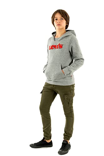 Levi's Kids Chłopięca bluza z kapturem Lvb Graphic Hoodie sweter, ciemnoszary (Dark Grey Heather), 16 Lat