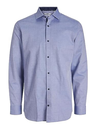 Jack & Jones Męska koszula z dbałością o szczegóły, Cashmere Blue/Fit:Slim Fit, XXL