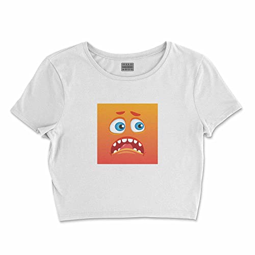 Bona Basics, Koszulka damska z nadrukiem cyfrowym,%100 bawełna, biała, casualowa, topy damskie, rozmiar: L, biały, L Krótki