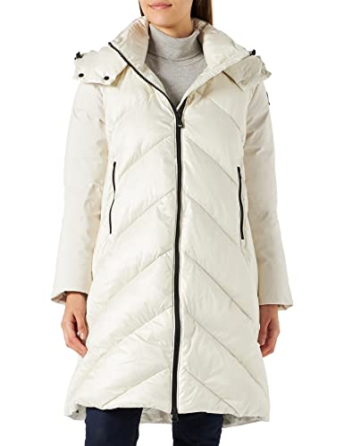 Blauer Damski płaszcz wodoodporny/długie wypełnienie z piór trench, alternatywny płaszcz puchowy, mączka Tapioca, rozmiar L