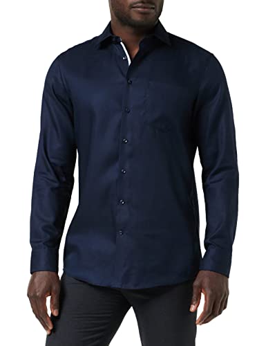 Seidensticker Męska koszula biznesowa, granatowy, 46