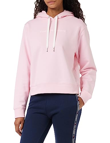 Tommy Hilfiger Damski sweter z kapturem Reg Frosted Corp, Pastelowy róż, L