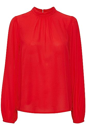 ICHI Bluzka damska Ihcellani Ls, Poppy Red (171664), 62