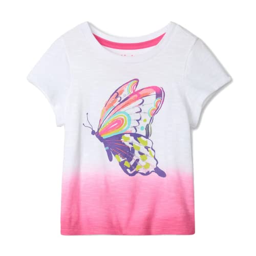 Hatley Koszulka dziewczęca z grafiką, Butterfly Dip Dye, 24 Miesiące