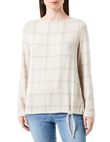 TOM TAILOR Damska koszulka z długim rękawem, 34936 - Beige Green Cosy Check, XL