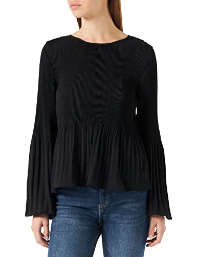 ONLY Onlmulan Ls Plisse Top WVN bluzka damska, czarny, L
