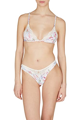 Emporio Armani Damskie majtki stringi na co dzień z mikrofibry, Joga kwiatowy nadruk, L