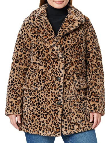 bestseller a/s Damska kurtka VMROME Faux FUR BOOS kurtka, Tigers Eye/AOP: Leo, L