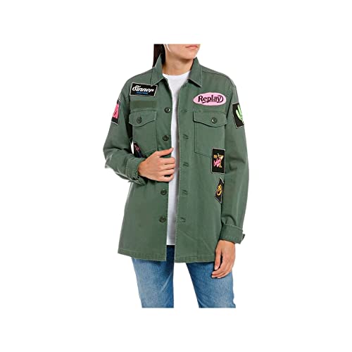 Replay Koszula damska W2091, 438 Light Military, XL, 438 LIGHT MILITARY, XL