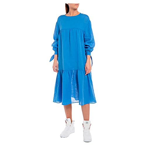 Replay Sukienka damska W9016, niebieska 972 Blue, M, 972 niebieski, M