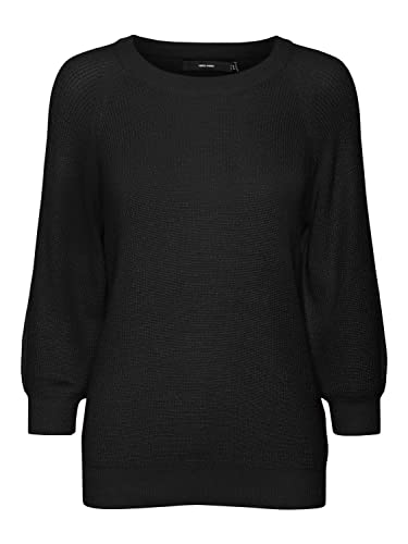 VERO MODA Sweter damski, czarny, M