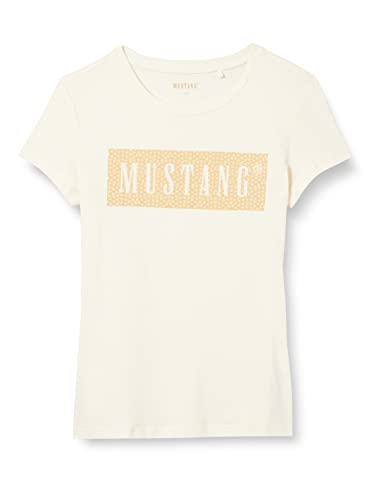 MUSTANG Damska koszulka z nadrukiem Alexia C, Whisper White 2013, XL