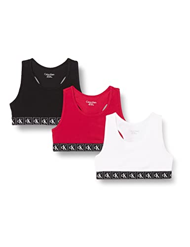 Calvin Klein Biustonosz dziewczęcy, Blissfulberry/Pvhblack/Pvhwhite, 8 lat