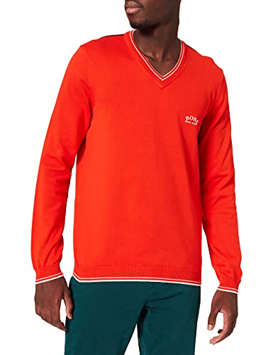BOSS Sweter męski, Bright Orange821, M