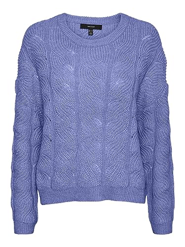 bestseller a/s Vmstinna Ls Structure Blouse Ga Noos sweter damski, Jacaranda/Szczegóły: Melange, XS
