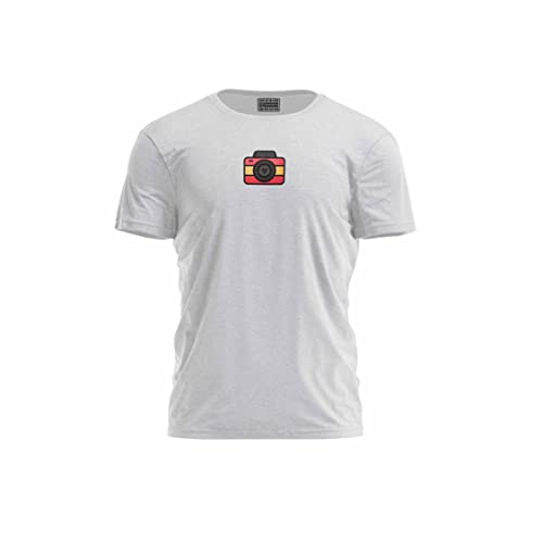 Bona Basics, Cyfrowy nadruk, męski T-shirt basic,%70% bawełna%30 poliester, szary, casualowy, męskie topy, rozmiar: S, szary, S