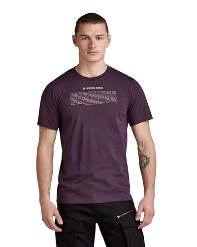 G-STAR RAW Męski T-shirt Poem Slim R T, Fioletowy (Lt Maze D23902-336-8880), XL