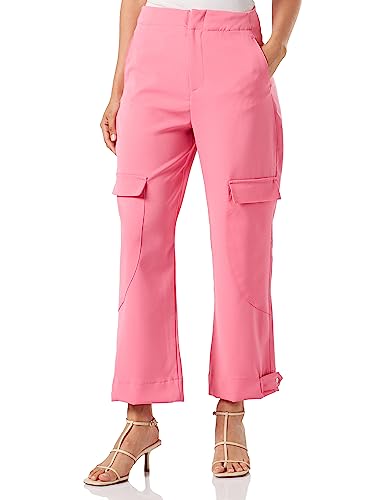 DeFacto Damskie spodnie do biegania z dzianiny na co dzień – standardowy krój, spodnie do joggingu, damskie spodnie do joggingu, dres do joggingu, różowy, 36