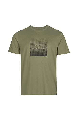 O'Neill Męski T-shirt z krótkimi rękawami, Gradient Cube, 16011 (Deep Lichen Green), S/M (4 sztuki)