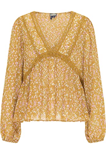 DreiMaster Vintage Bluzka damska, Musztarda w kwiaty, M