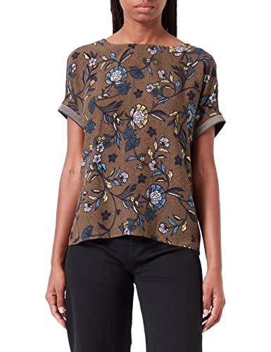 Gerry Weber T-shirt damski, Zielony/żółty nadruk, 36