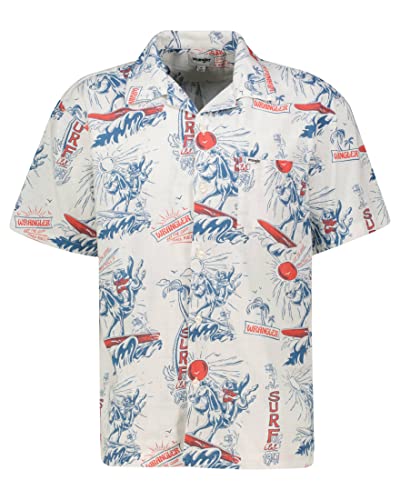 Wrangler Męska koszula 1 PKT Resort Shirt, Worn White, 3XL, Worn White, 3XL