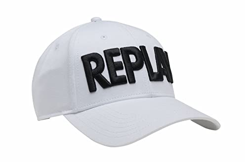 Replay Unisex AX4308 czapka beanie, 1213 Optical White-Black, UNIC