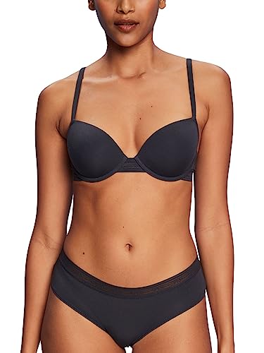 ESPRIT Bodywear damski MODAL W.Logo Elastic Classic Padded Bra wyściełany biustonosz, antracytowy, 80 C, antracytowy, 80C