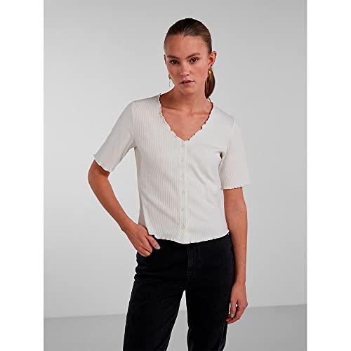 PIECES Damski kardigan Pcnukisa Ss Noos Bc, Cloud Dancer, XL