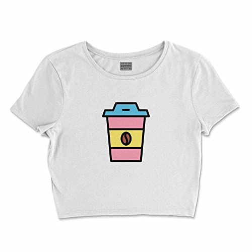 Bona Basics, Koszulka damska z nadrukiem cyfrowym,%100 bawełna, biała, casualowa, topy damskie, rozmiar: M, biały, M Krótki