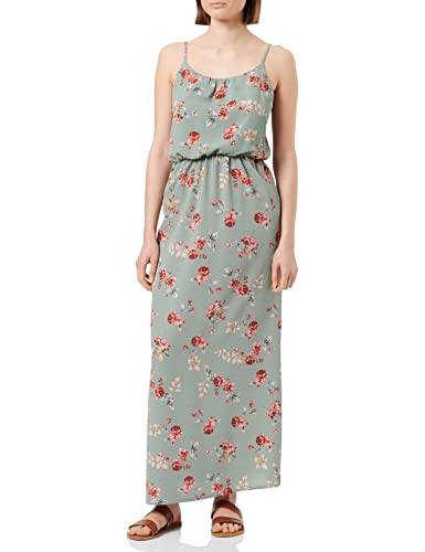 Bestseller A/S Sukienka damska Onlwinner S/L Maxi Dress Noos Ptm, Chinois Green/Aop:red Roses, 46