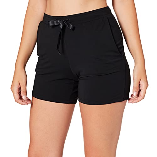 Schiesser Kurze Schlafhose Spodnie damskie, Schwarz, 40