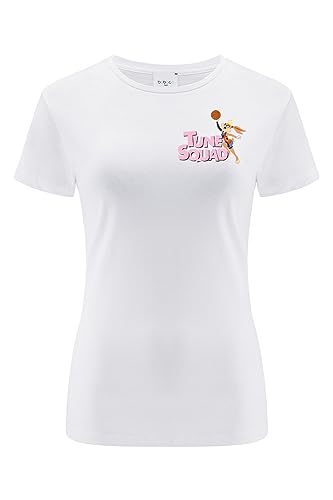ERT GROUP oryginalny i oficjalnie licencjonowany Looney Tunes biały t-shirt damski wzór Space Jam 025, Dwustronny nadruk, Rozmiar S, Space Jam 025 Biały 2, M