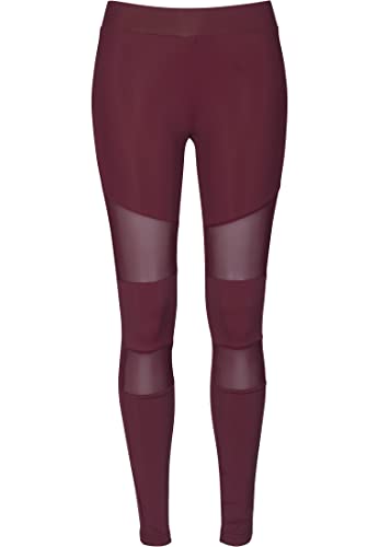Urban Classics Dziewczęce legginsy Tech Mesh, przylegające do skóry spodnie sportowe z przezroczystymi wstawkami Tech Mesh, dostępne w 3 kolorach, rozmiary 110/116-158/164, port, 122/128 cm